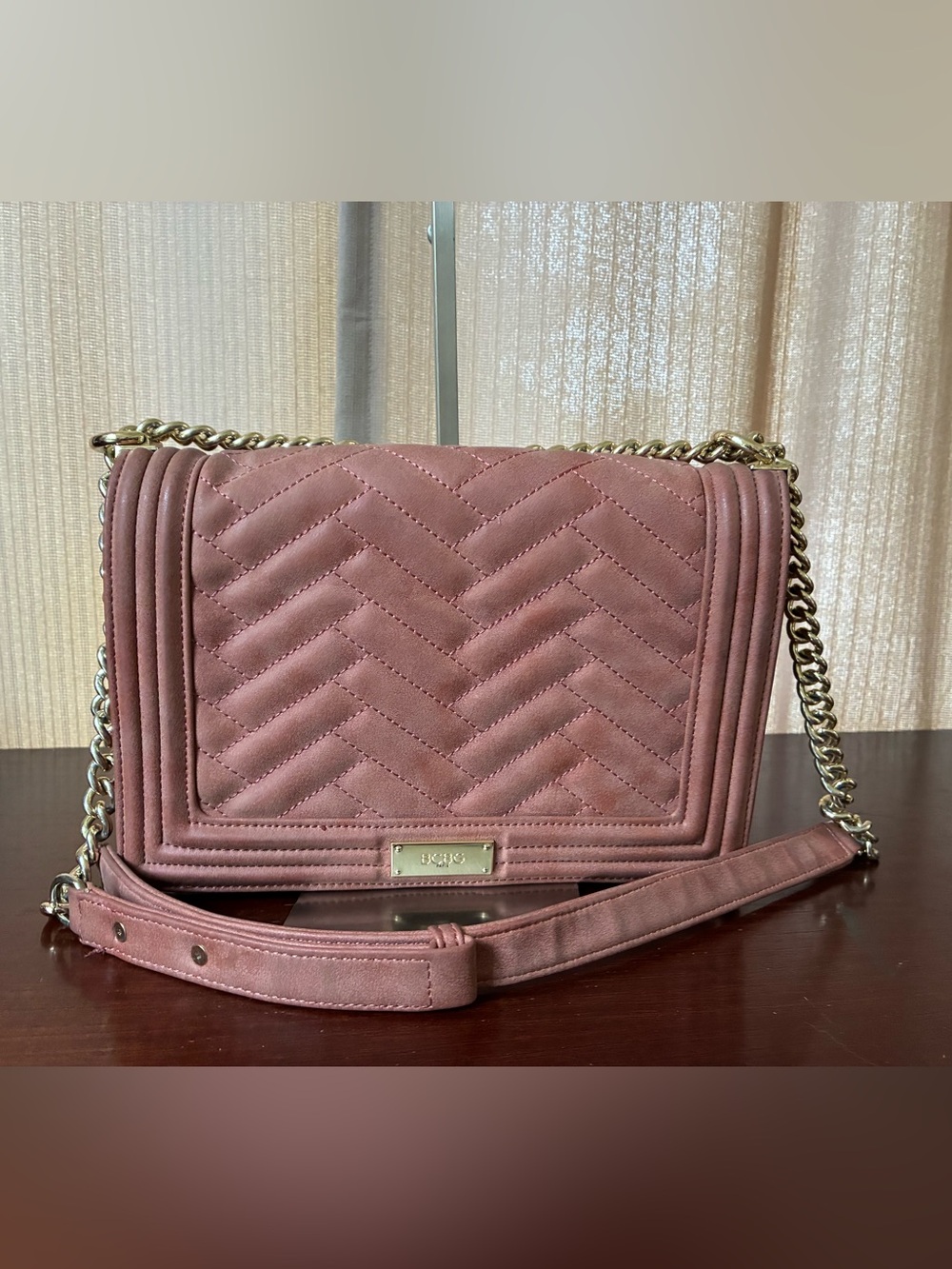 BCBG Quilted Chain Shoulder Bag